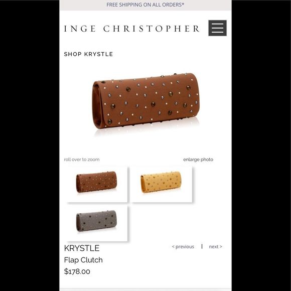 Inge Christopher KRYSTLE Swarovski Silk Clutch($178 on Inge Christopher website) - Picture 10 of 10
